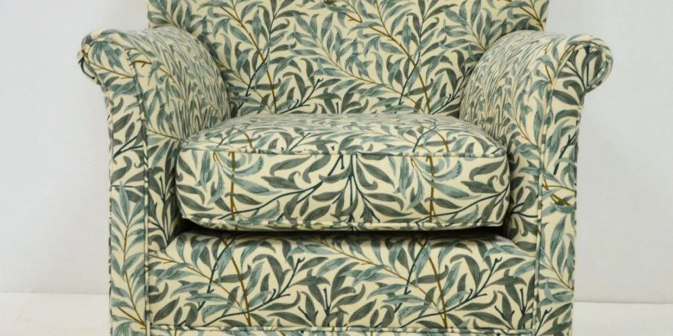 Reupholstered Armchair in a Morris & Co. Fabric