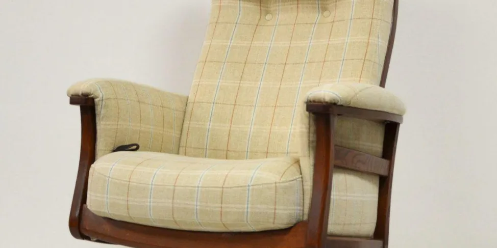 Wooden Frame Chair Reupholstered in a Colefax and Fowler Fabric
