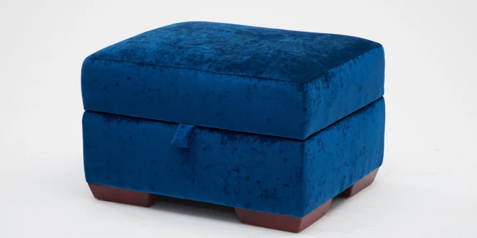 Velvet Storage Footstool