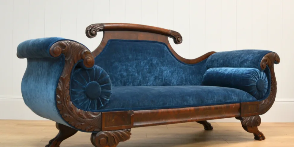 Before and After of an Antique Sofa