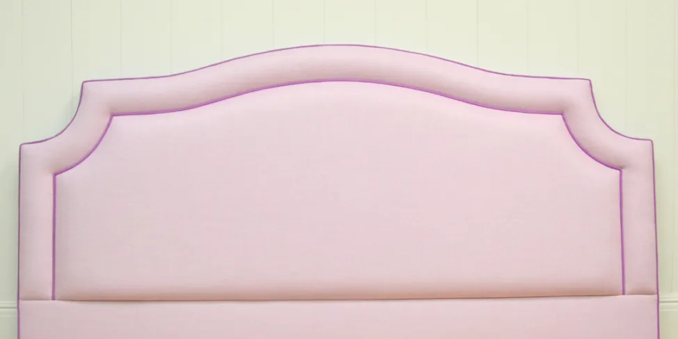 Bespoke Lilac Headboard with Contrast Piping