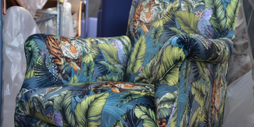 Small occasional fixed back chair transformation