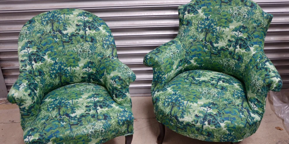 Reupholstered Small Chair Duo