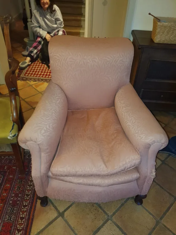 Fully Reupholstered Armchair