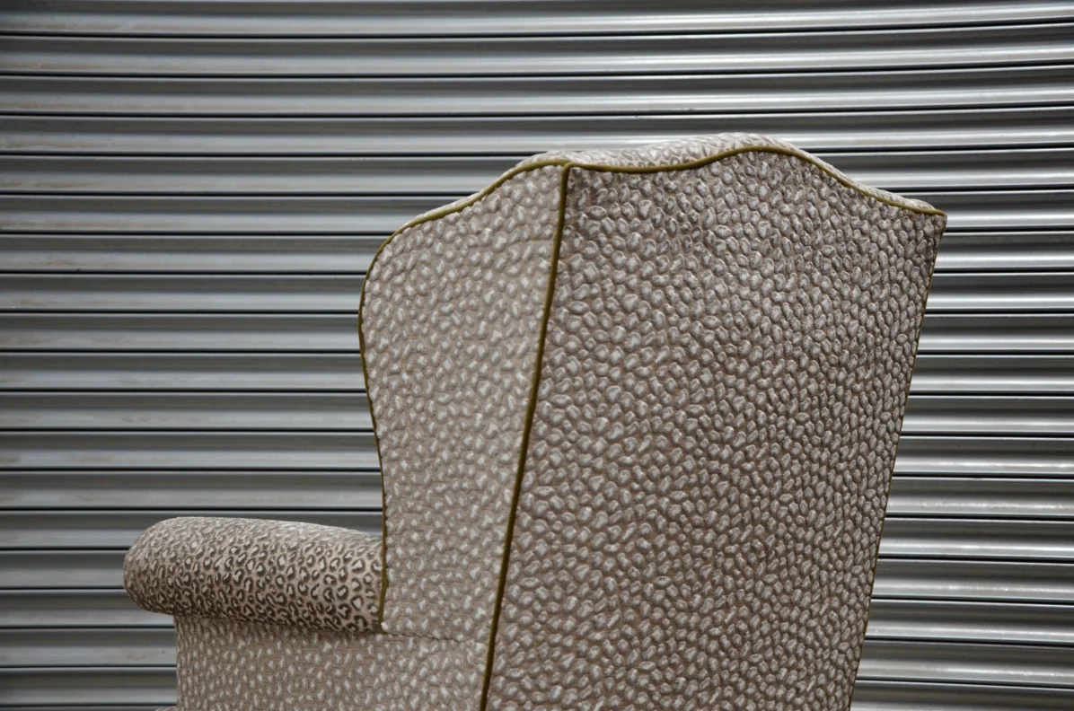 Reupholstered Wing Chair