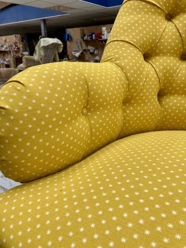 Reupholstered Buttoned Back Chair
