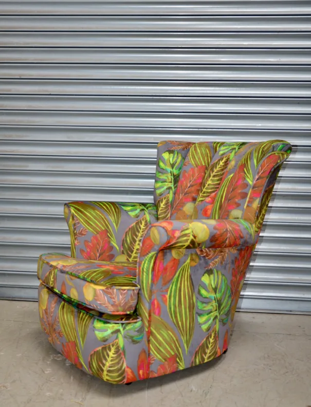 Reupholstered Fluted Back Chair