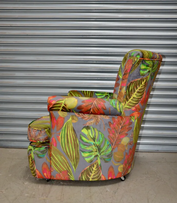 Reupholstered Fluted Back Chair