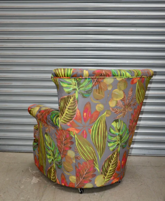 Reupholstered Fluted Back Chair