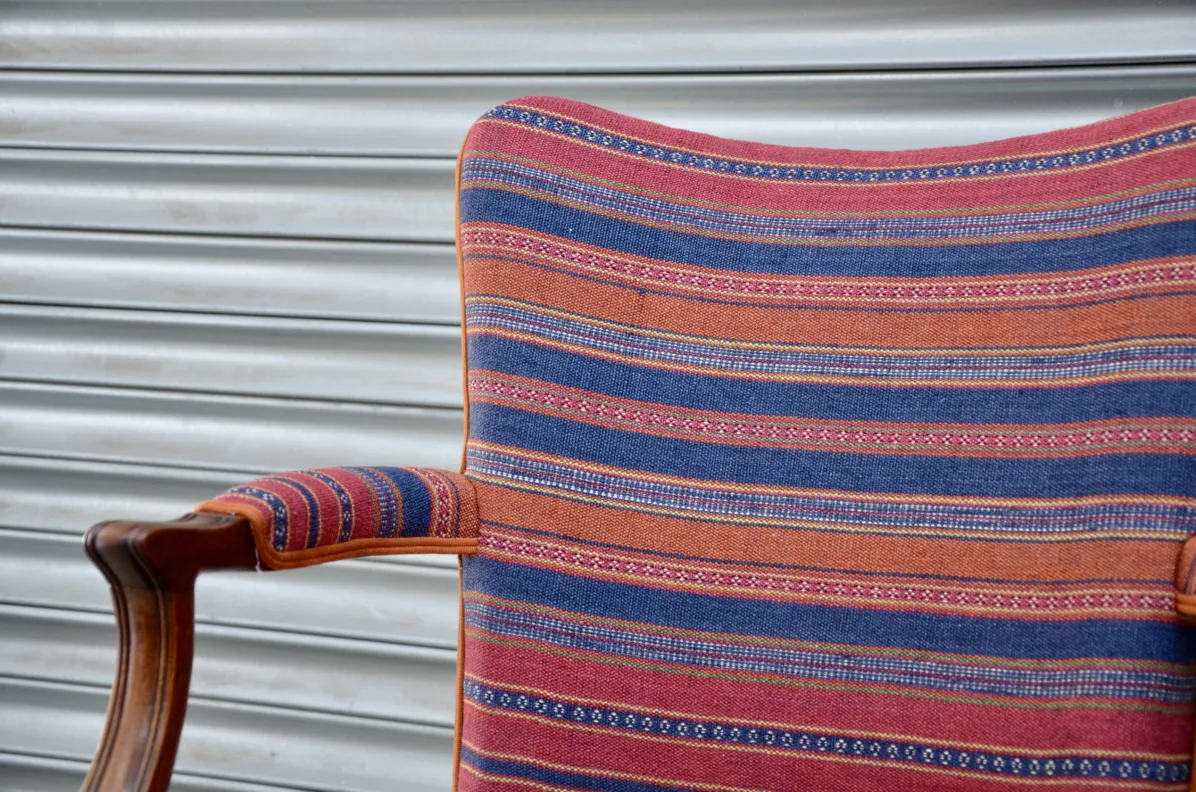 Reupholstery of a Hillcrest chair for Griffin Interiors