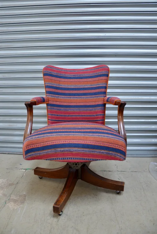 Reupholstery of a Hillcrest chair for Griffin Interiors