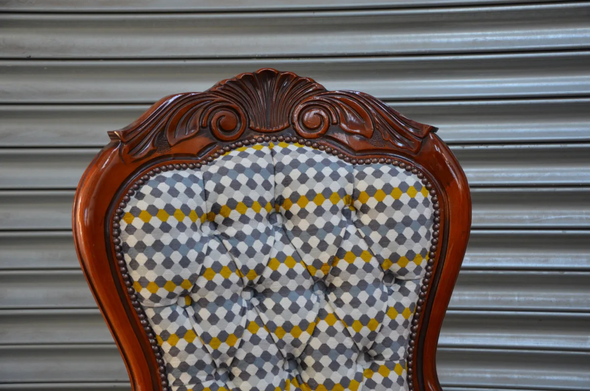 Buttoned Back Chair, Fully Reupholstered