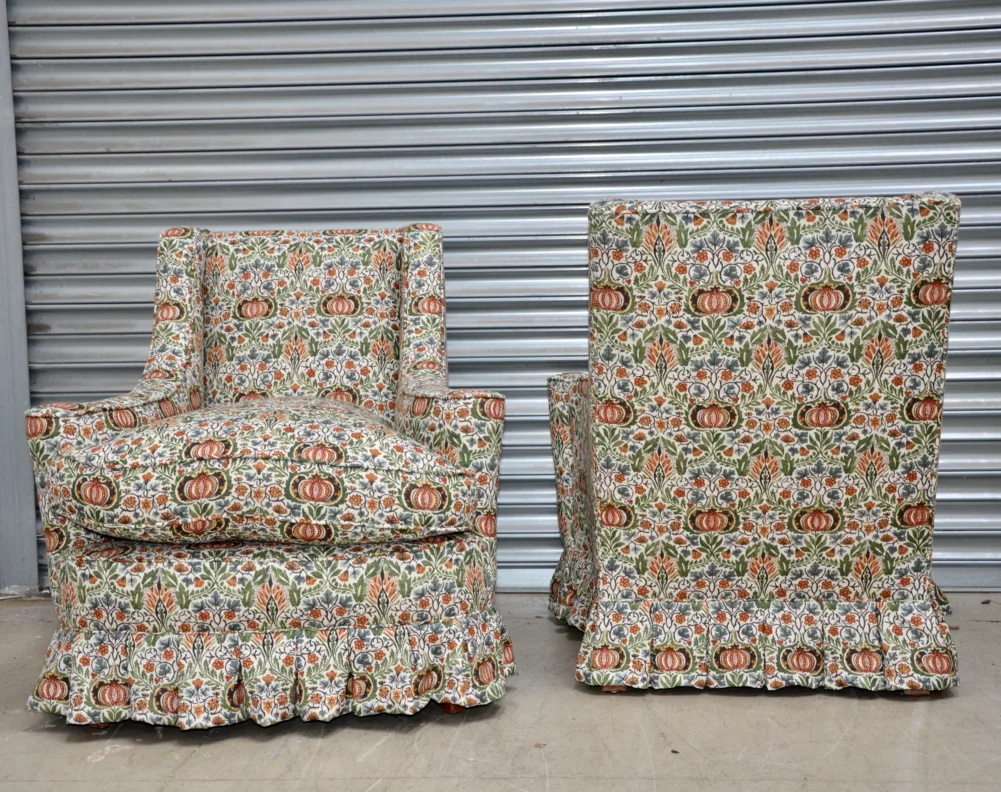 Recovered Box Pleat chairs