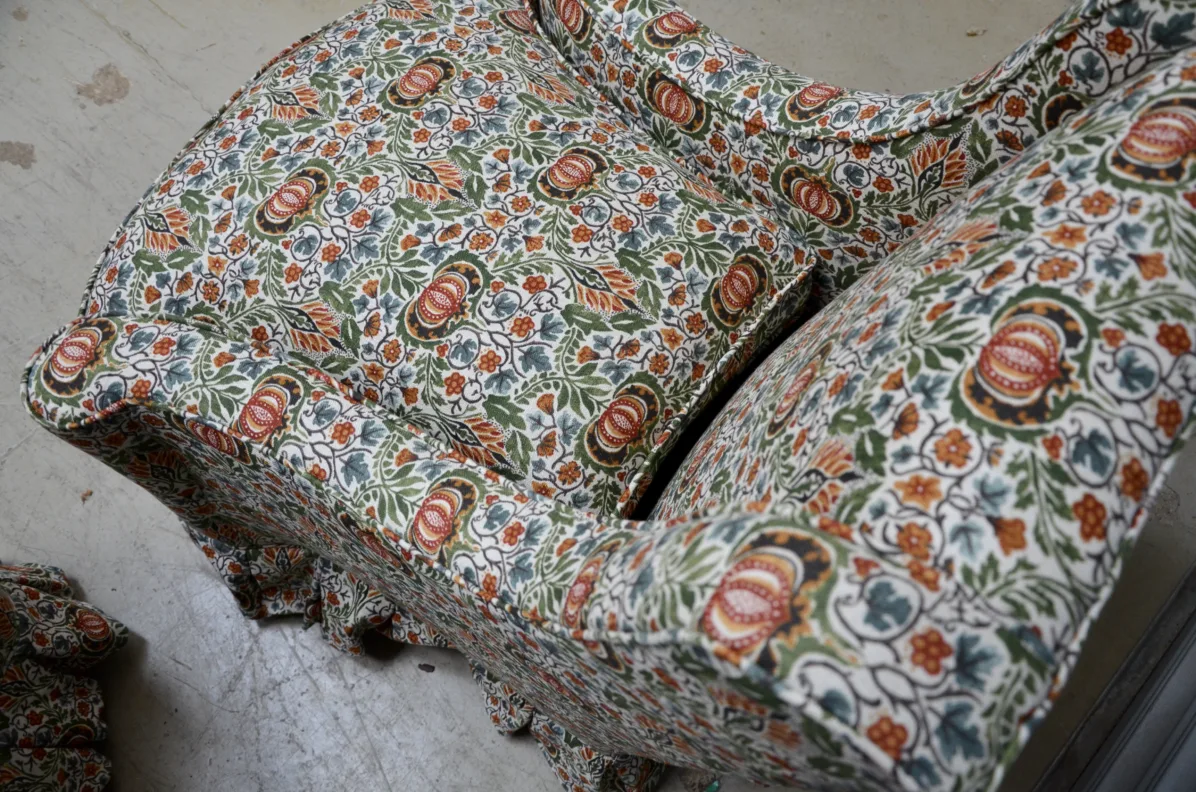 Recovered Box Pleat chairs