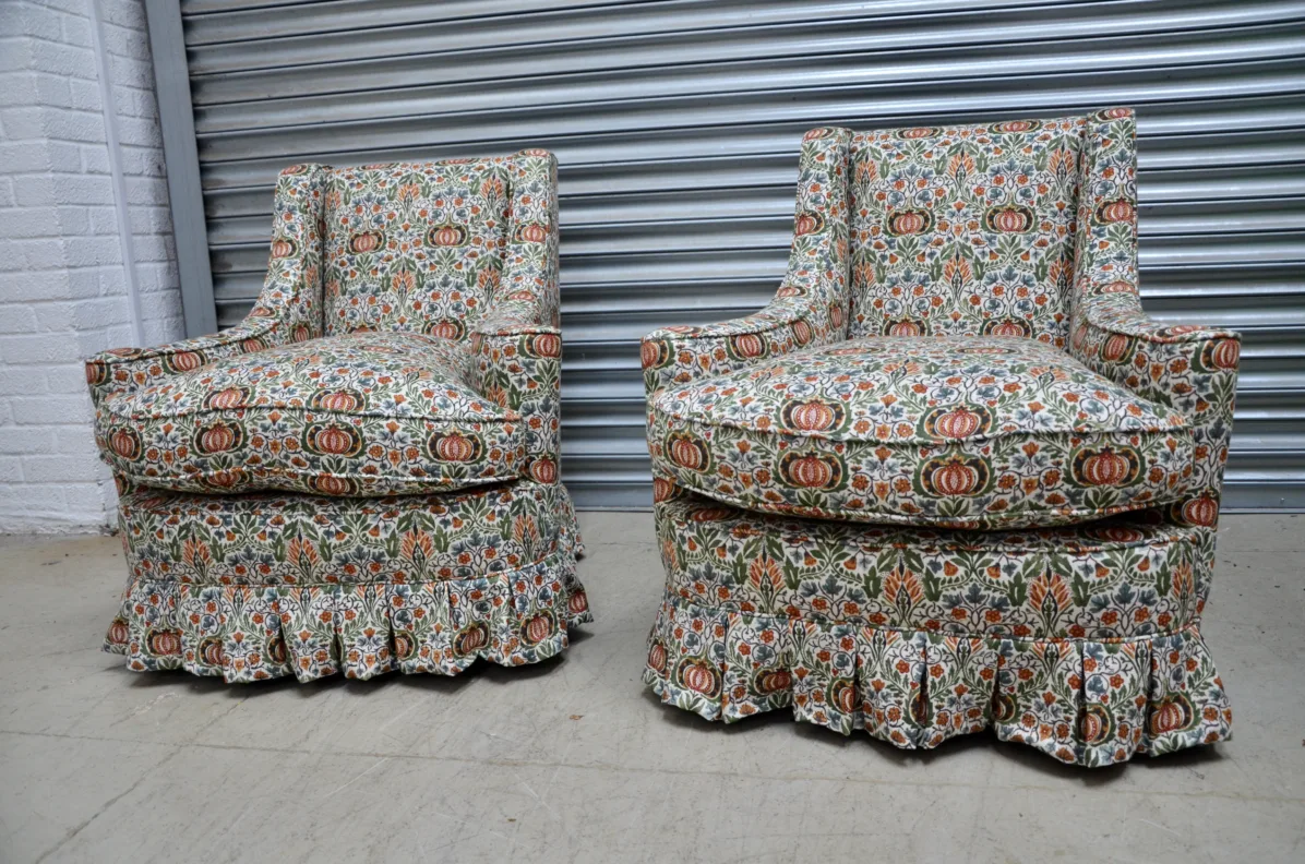 Recovered Box Pleat chairs