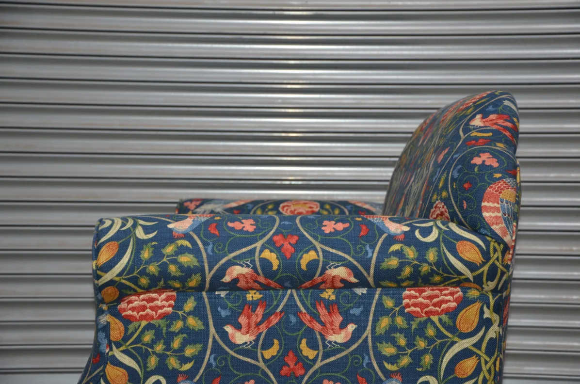 Drop Arm Georgian Sofa, Fully Reupholstered