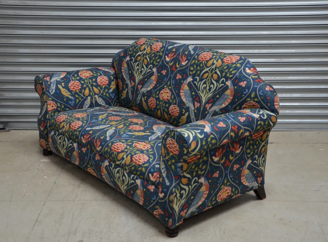 Drop Arm Georgian Sofa, Fully Reupholstered