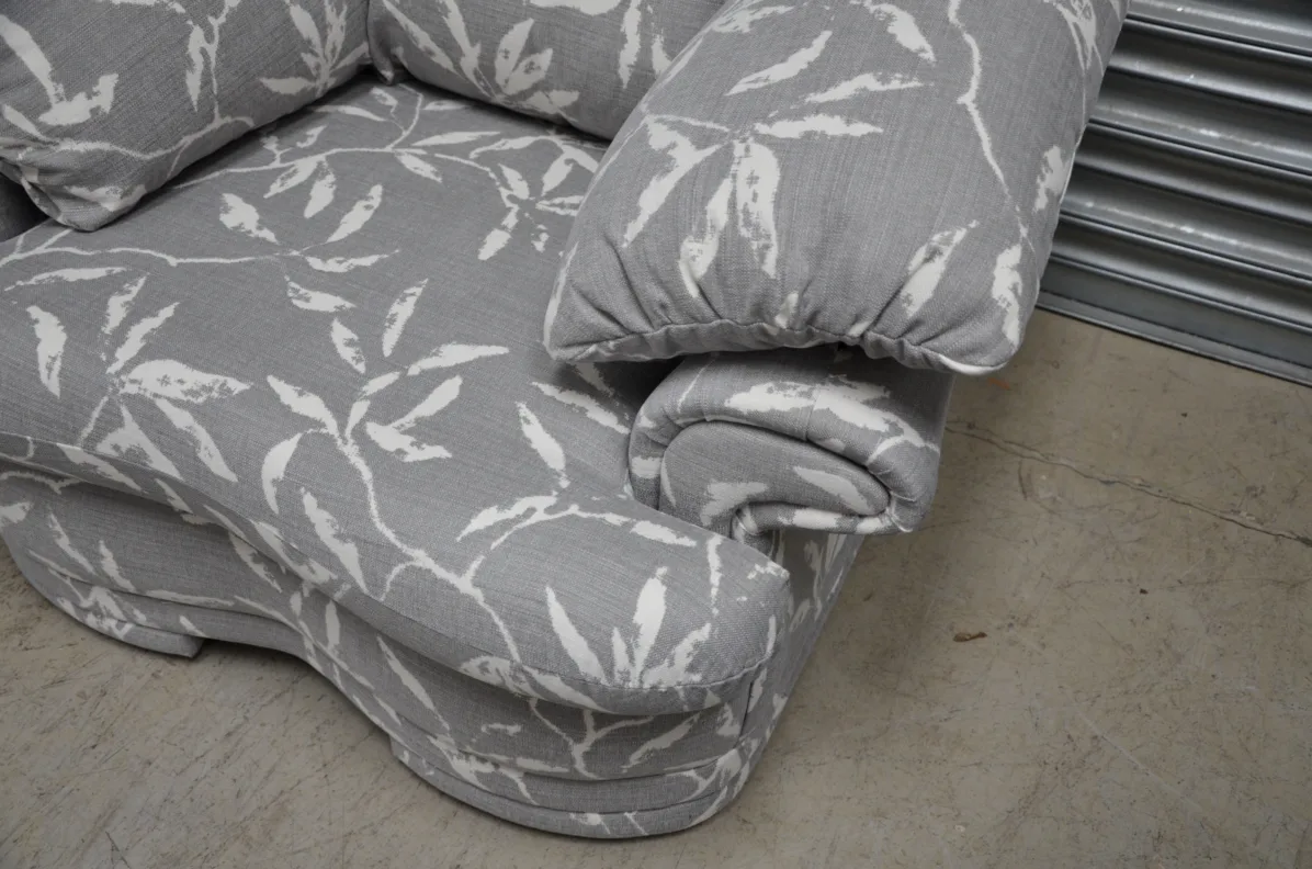 Fully Reupholstered Armchair and Three Piece Suite