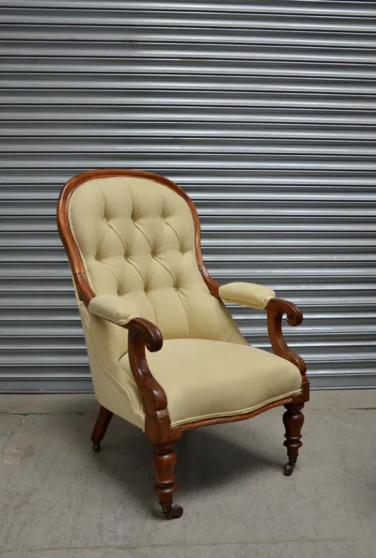 Buttoned Back Chair – Recovered