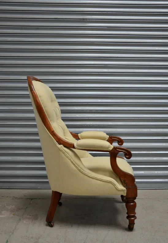 Buttoned Back Chair – Recovered