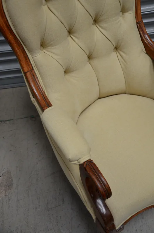 Buttoned Back Chair – Recovered