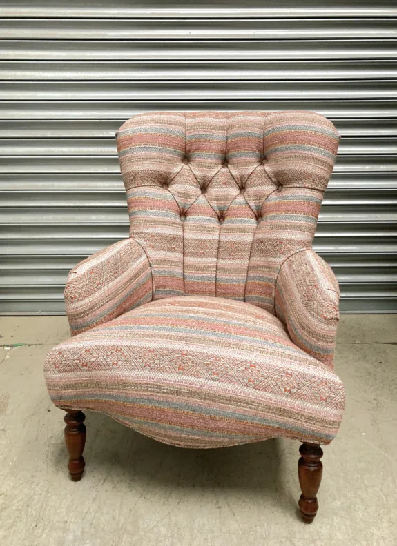 Buttoned Back Chair – Recovered