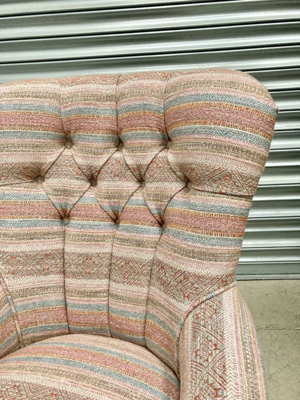 Buttoned Back Chair – Recovered