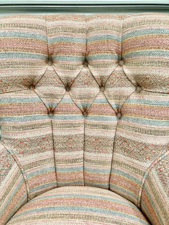 Buttoned Back Chair – Recovered