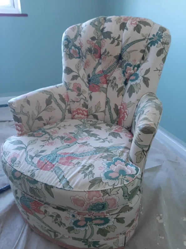 Buttoned Back Bedroom Chair
