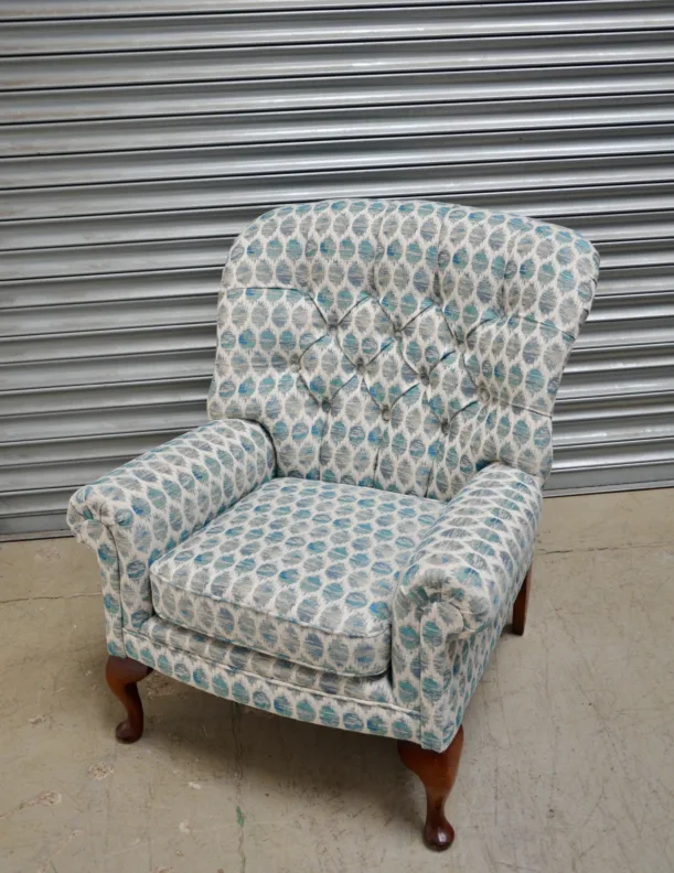 Buttoned Back Chair Recovered