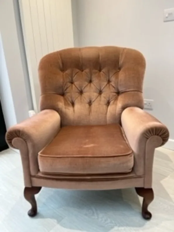 Buttoned Back Chair Recovered