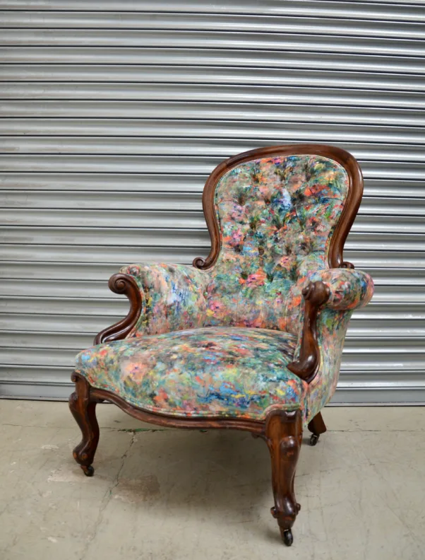 Buttoned Back Chair - Recovered