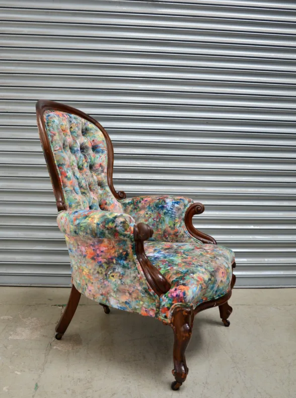 Buttoned Back Chair - Recovered