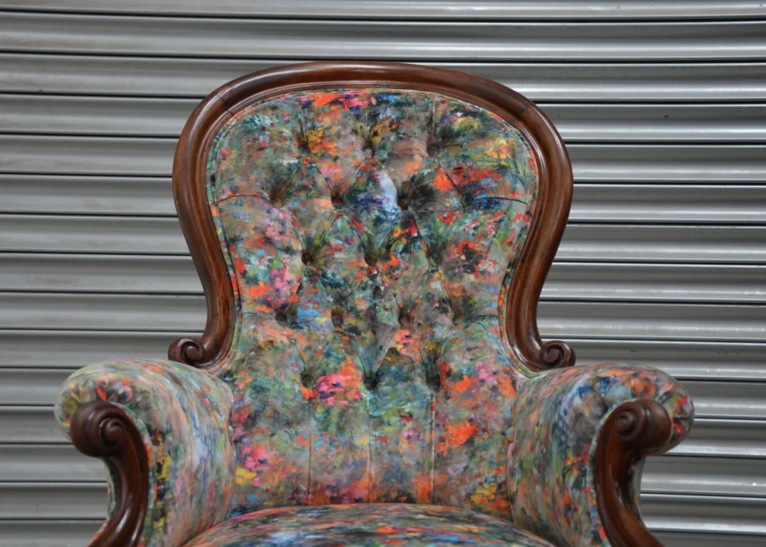 Buttoned Back Chair - Recovered