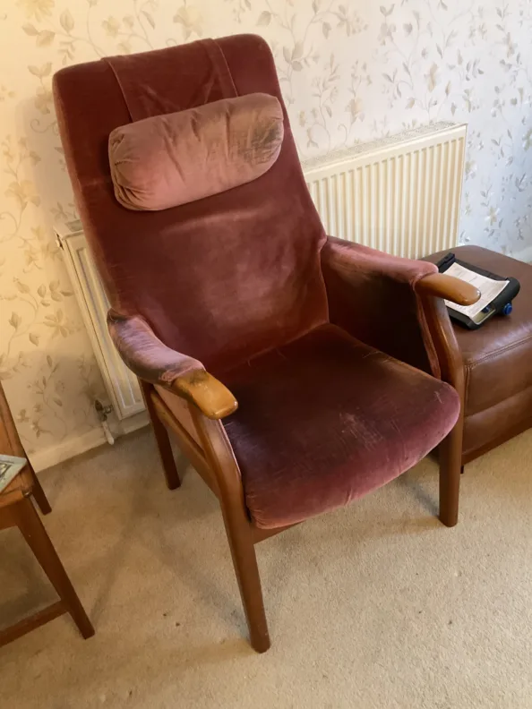 Wooden Frame Chair - Recovered