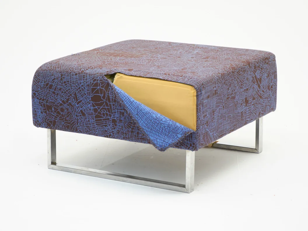 Metal Frame Footstool