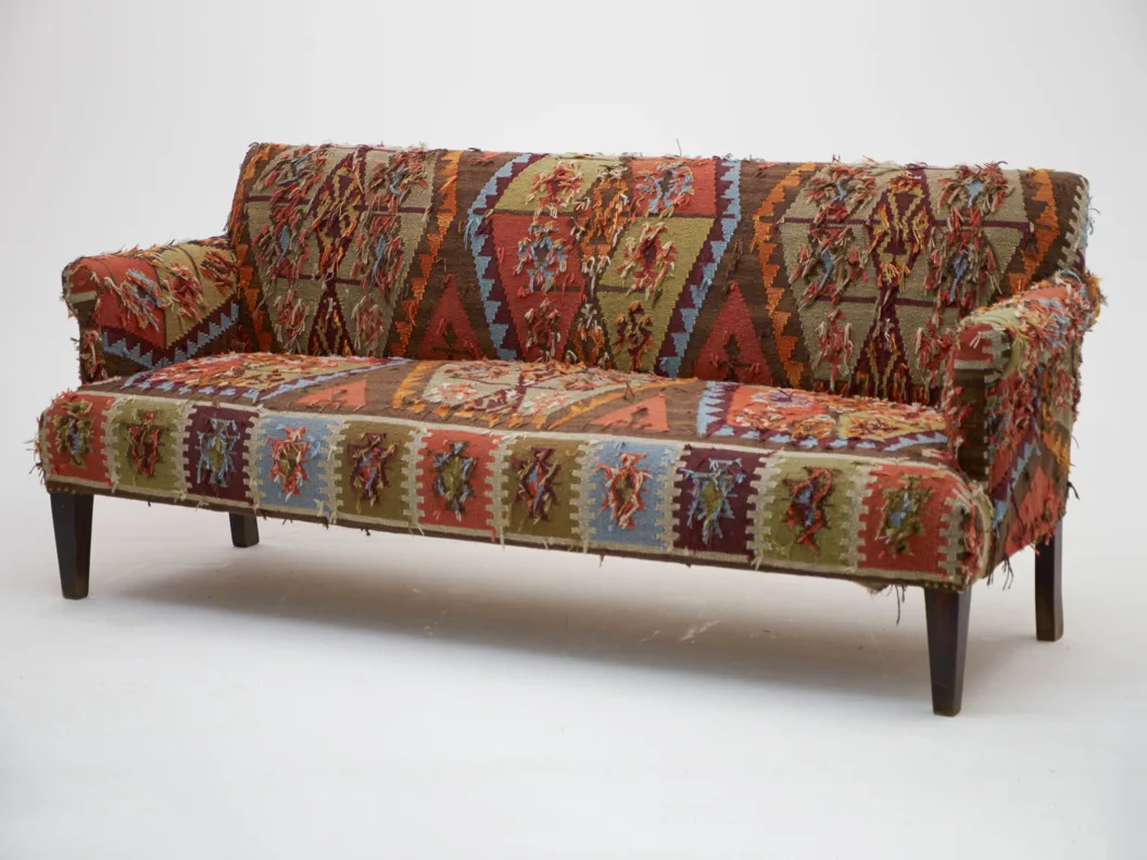Three Seater Bench Style Sofa