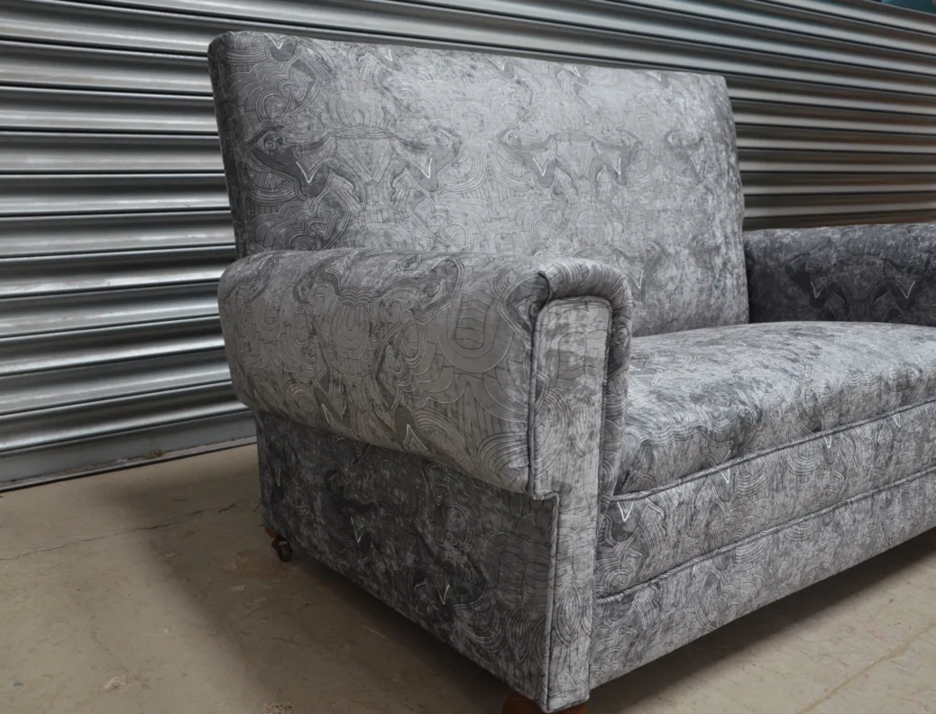 Art Deco Sofa, Traditionally upholstered