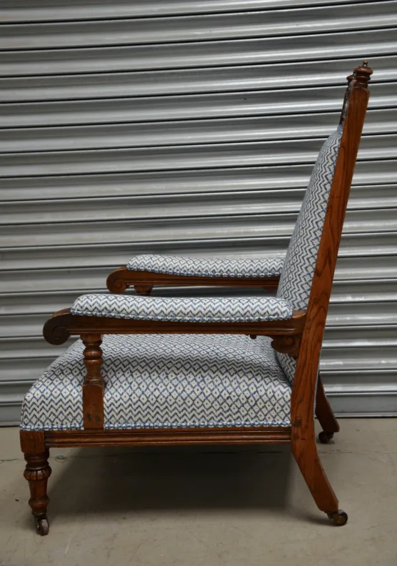 Wooden Show frame Chair - Recovered