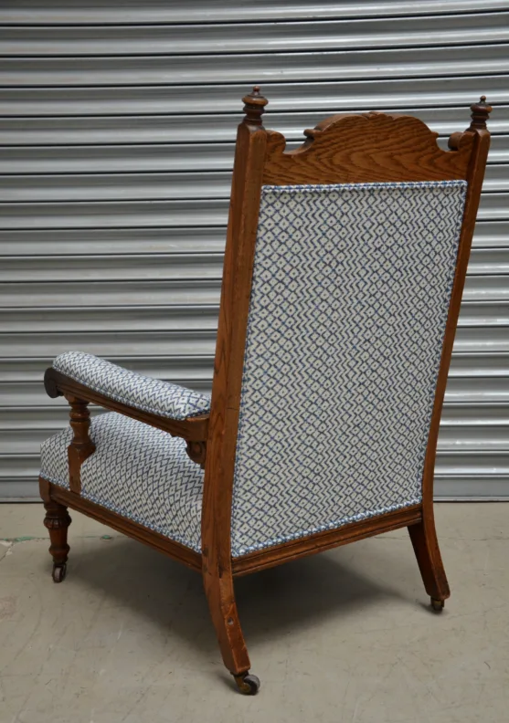 Wooden Show frame Chair - Recovered