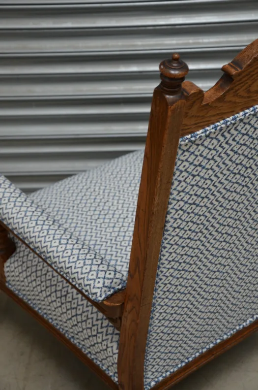 Wooden Show frame Chair - Recovered