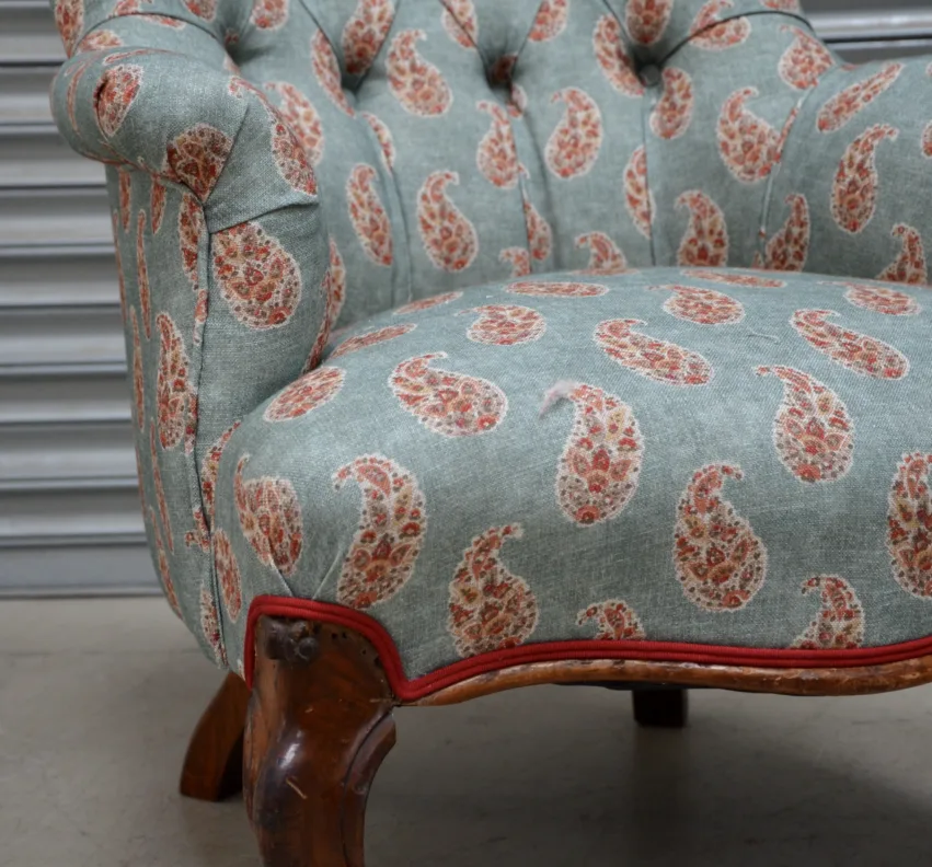 Buttoned Back Chair – Recovered