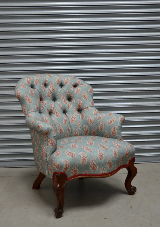 Buttoned Back Chair – Recovered