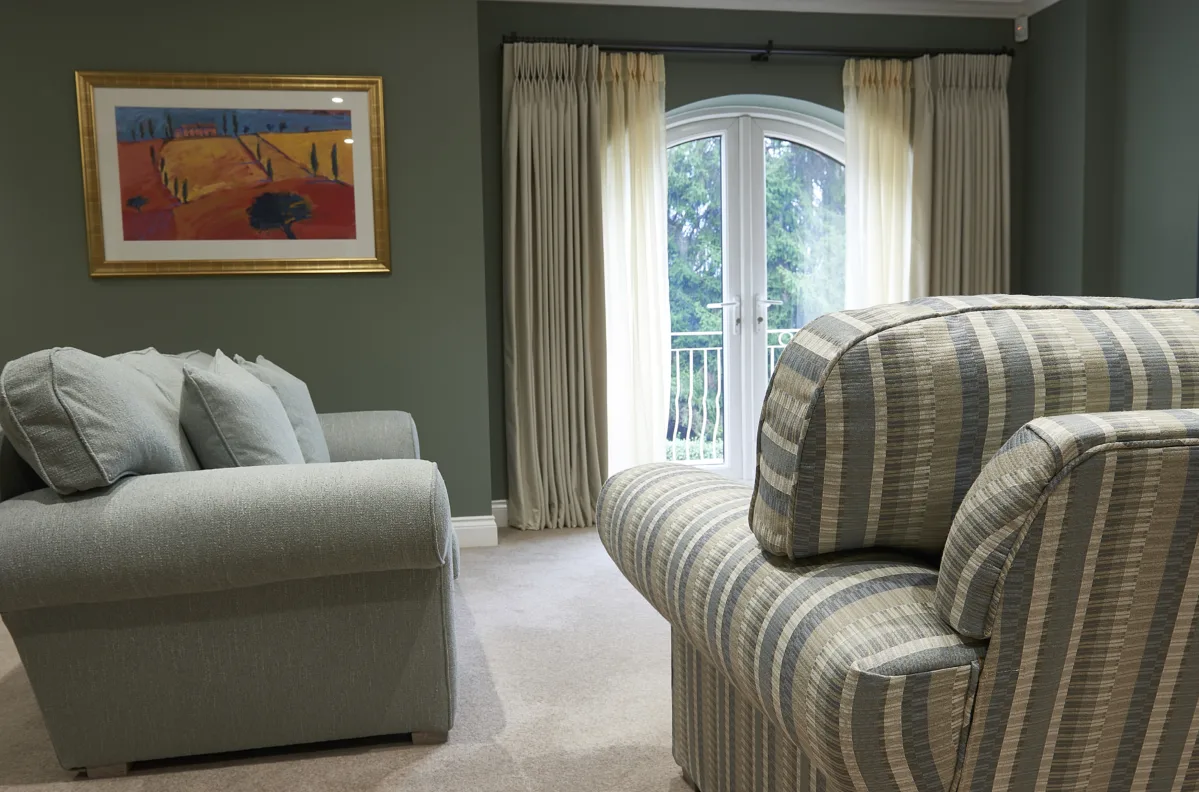 Upstairs Hallway Double Pinch Pleat Curtains