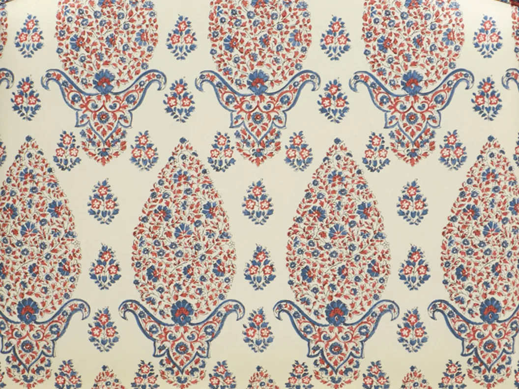 Headboard Reupholstered in Floral Pattern