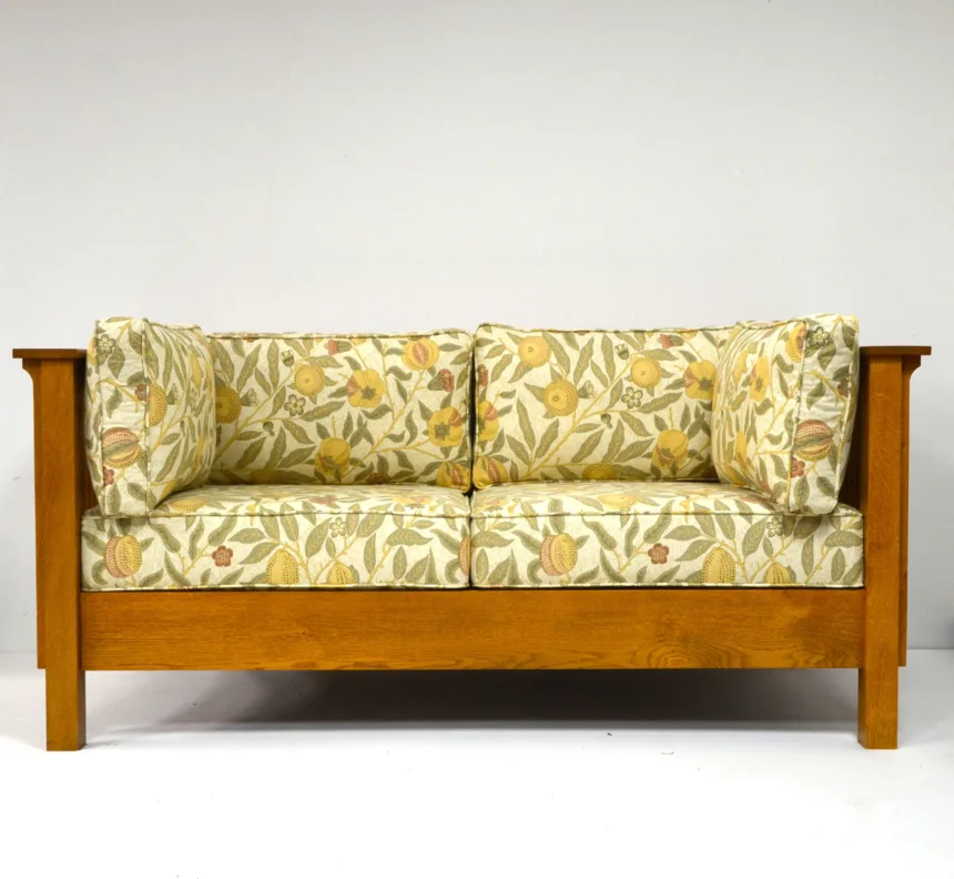 Reupholstered Wooden Framed Sofa