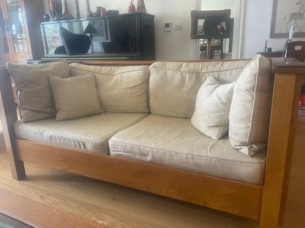 Reupholstered Wooden Framed Sofa