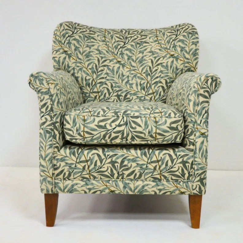 Reupholstered Armchair in a Morris & Co. Fabric