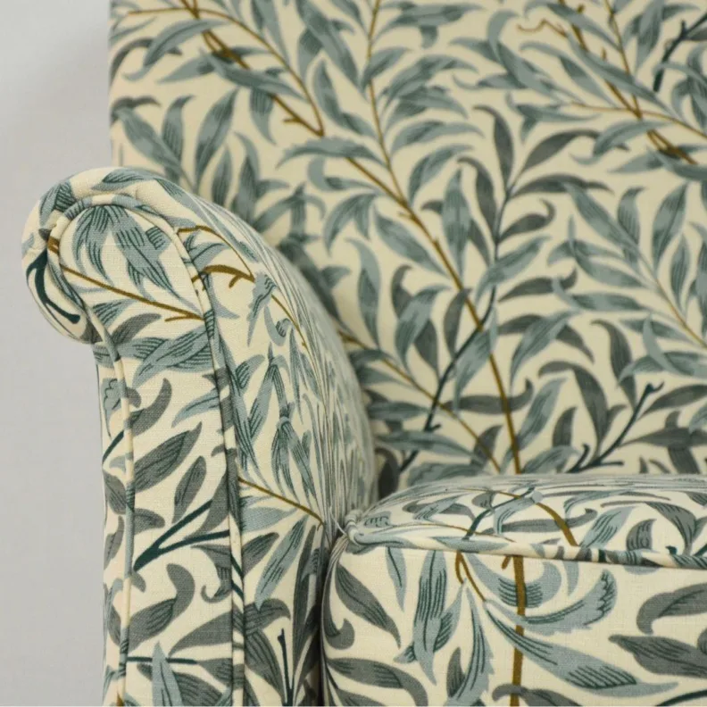 Reupholstered Armchair in a Morris & Co. Fabric
