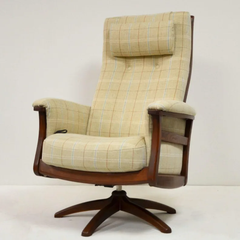 Wooden Frame Chair Reupholstered in a Colefax and Fowler Fabric